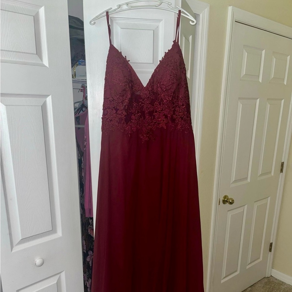 Burgundy Formal Ball Gown